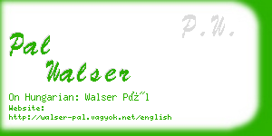 pal walser business card